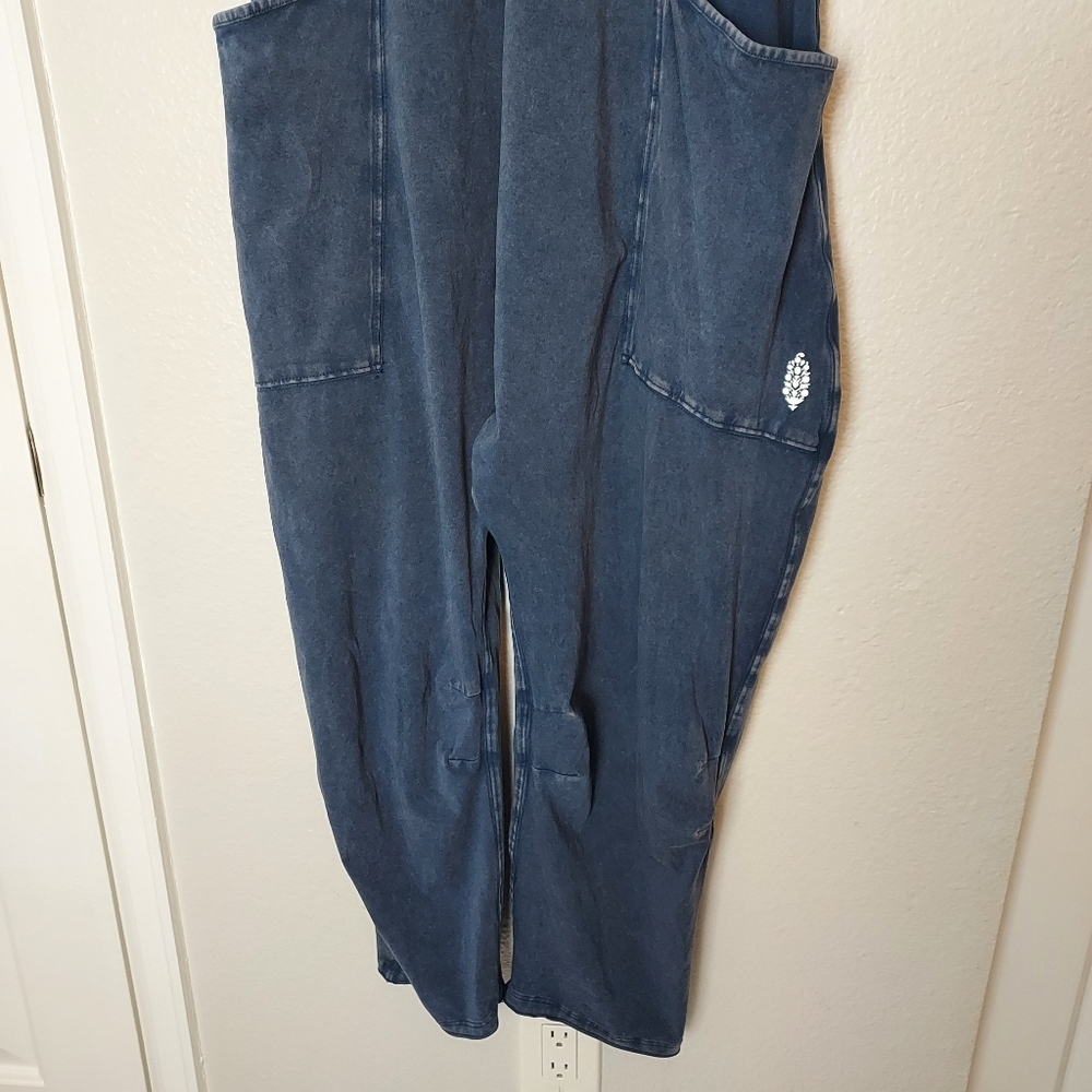 Free People Movement Hot Shot Onesie Overalls Blue Size Small - Picture 5 of 15